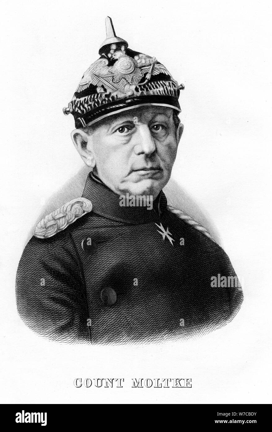 Helmuth Karl Bernhard von Moltke, German Field Marshal, 19th century. Artist: Unknown Stock Photo