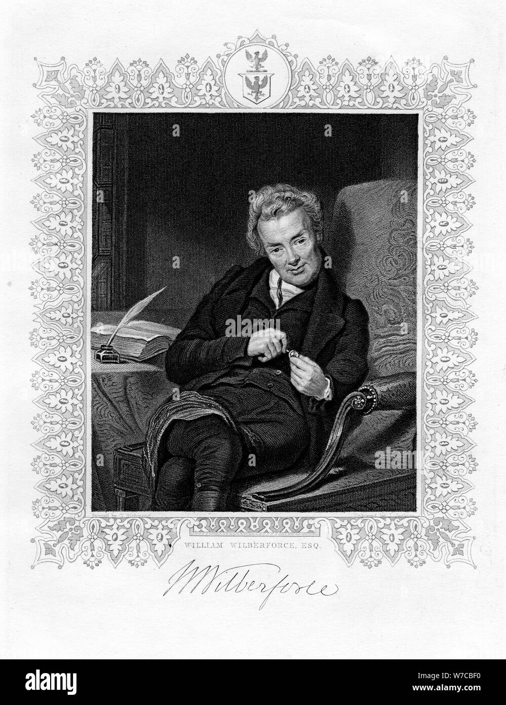 William Wilberforce, English parliamentarian and abolitionist, 19th century.Artist: J Jenkins Stock Photo