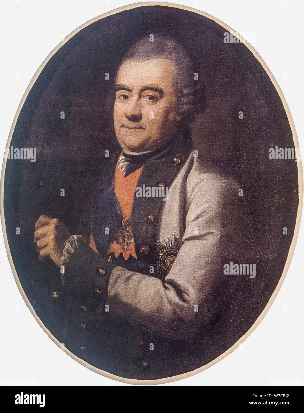 Portrait of Admiral Grigory Andreyevich Spiridov (1713-1790). Stock Photo