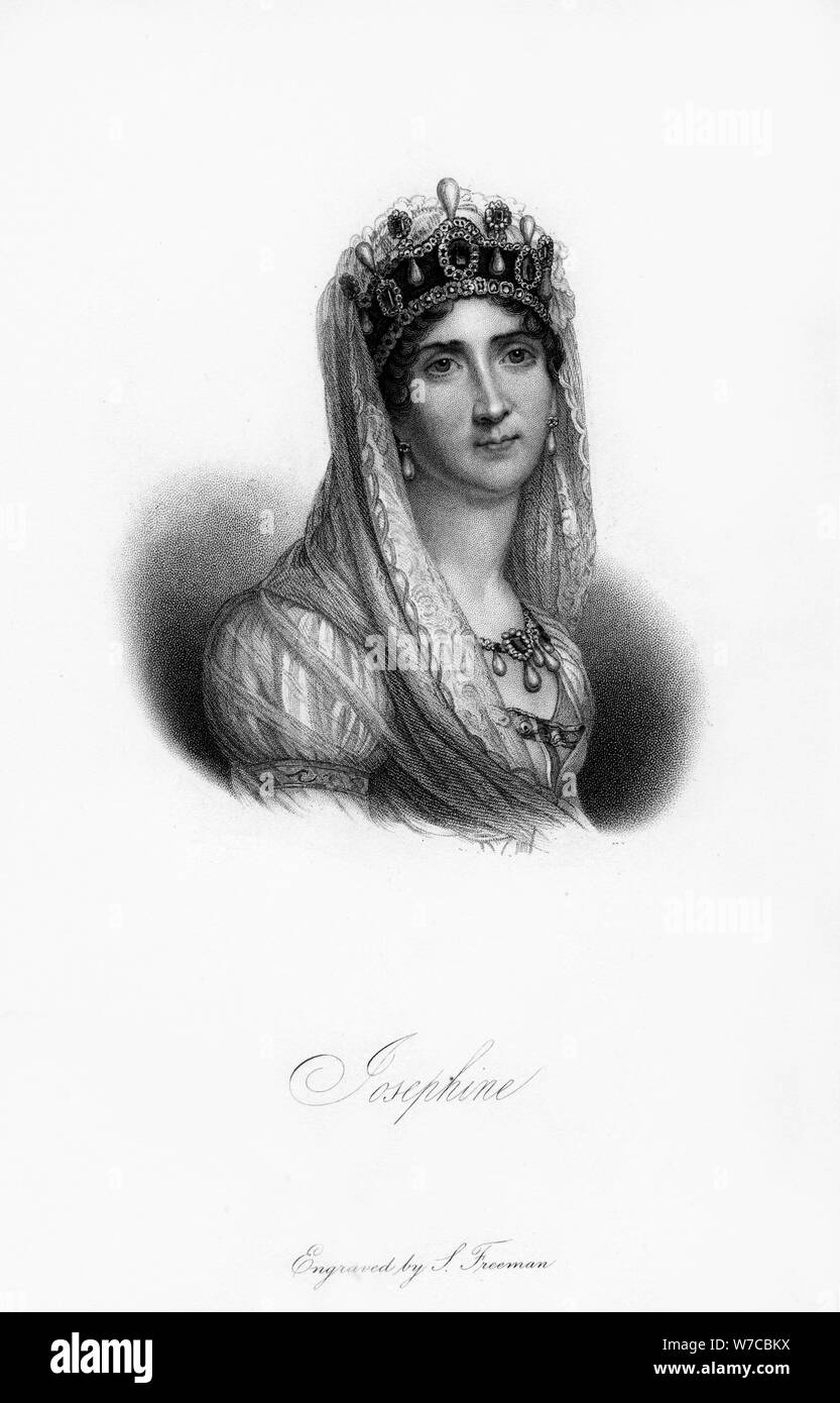 Joséphine de Beauharnais, first wife of Napoléon Bonaparte, and Empress of France, 19th century.Artist: Freeman Stock Photo