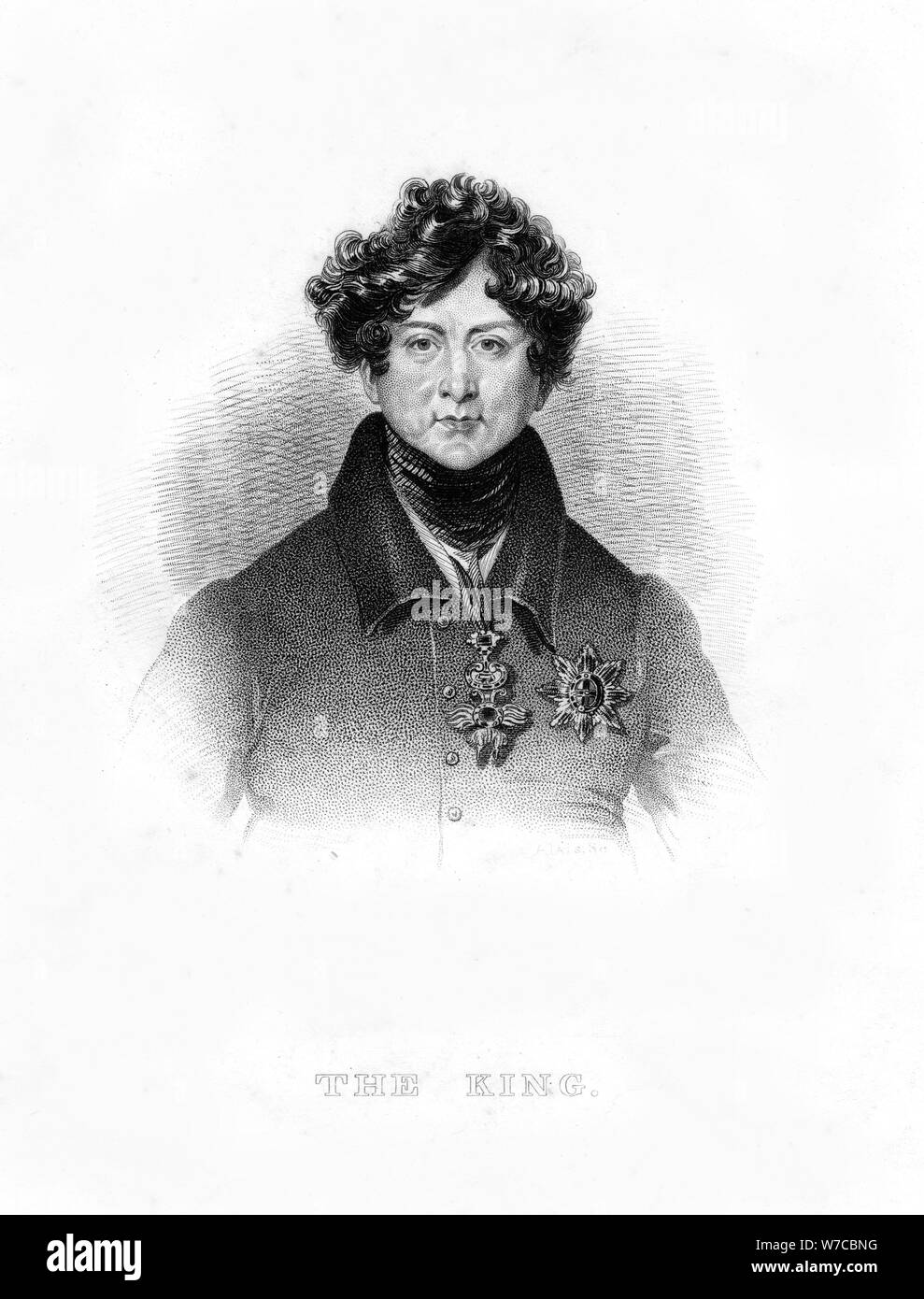 George IV, King of the United Kingdom and Hanover, 19th century. Artist: Unknown Stock Photo