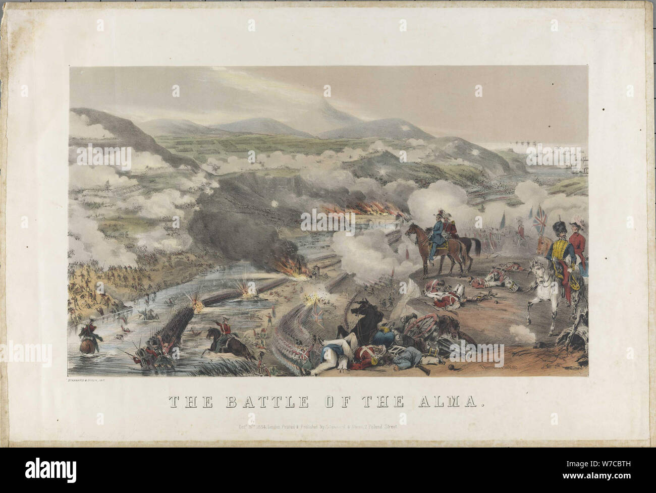 The Battle of the Alma on September 20, 1854. Stock Photo