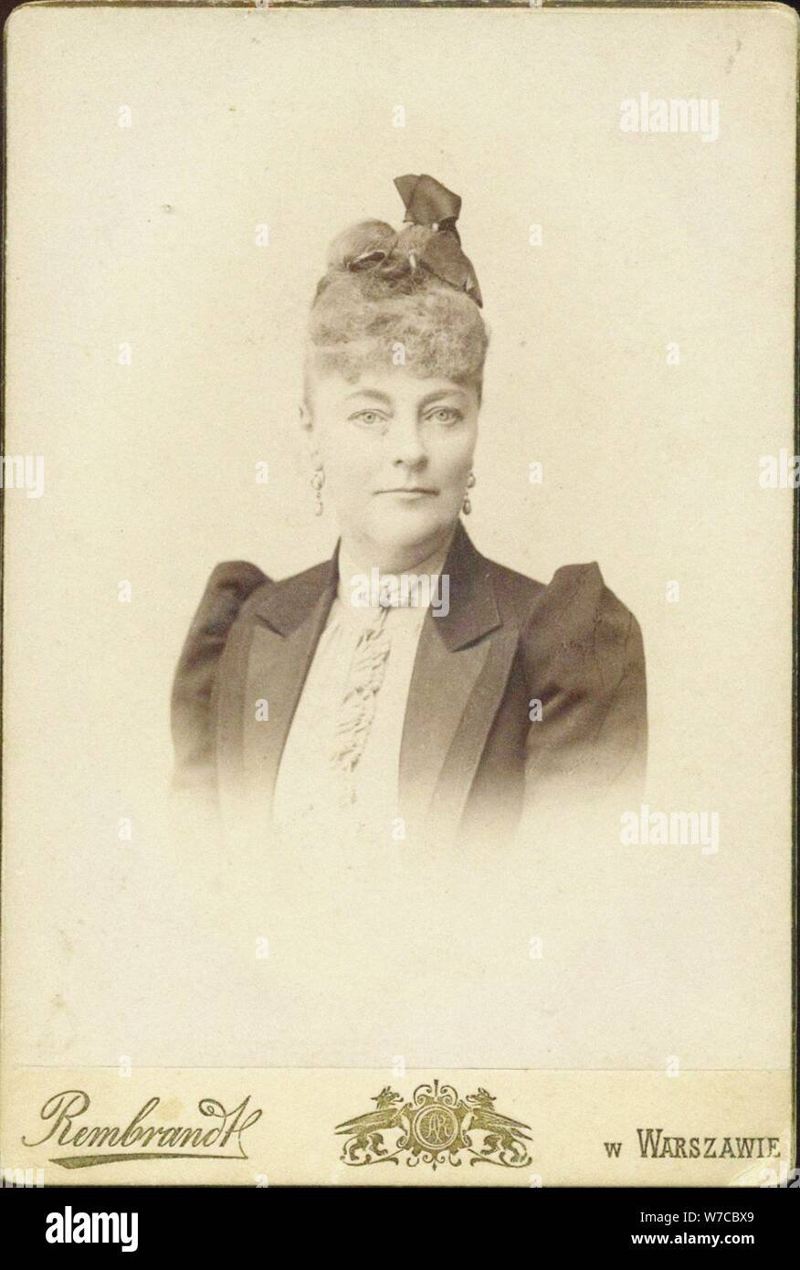 Portrait of Baroness Maria Ferdinandovna Korff (1842-1925), grandmother of the writer Nabokov. Stock Photo