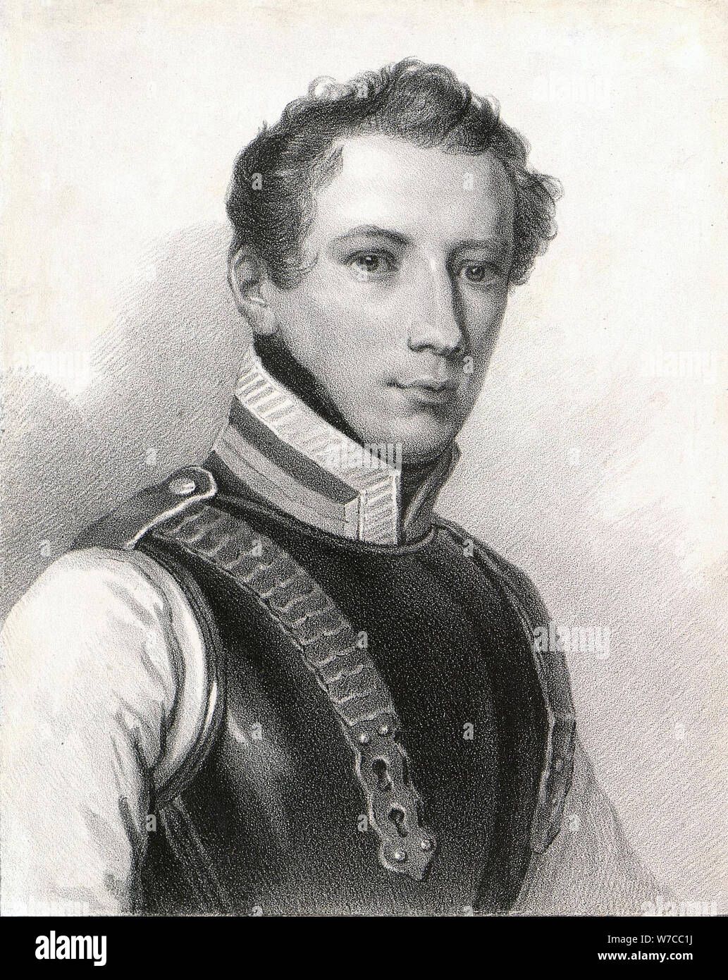 Portrait of the Decembrist Nikita Muravyov (1797-1843). Stock Photo