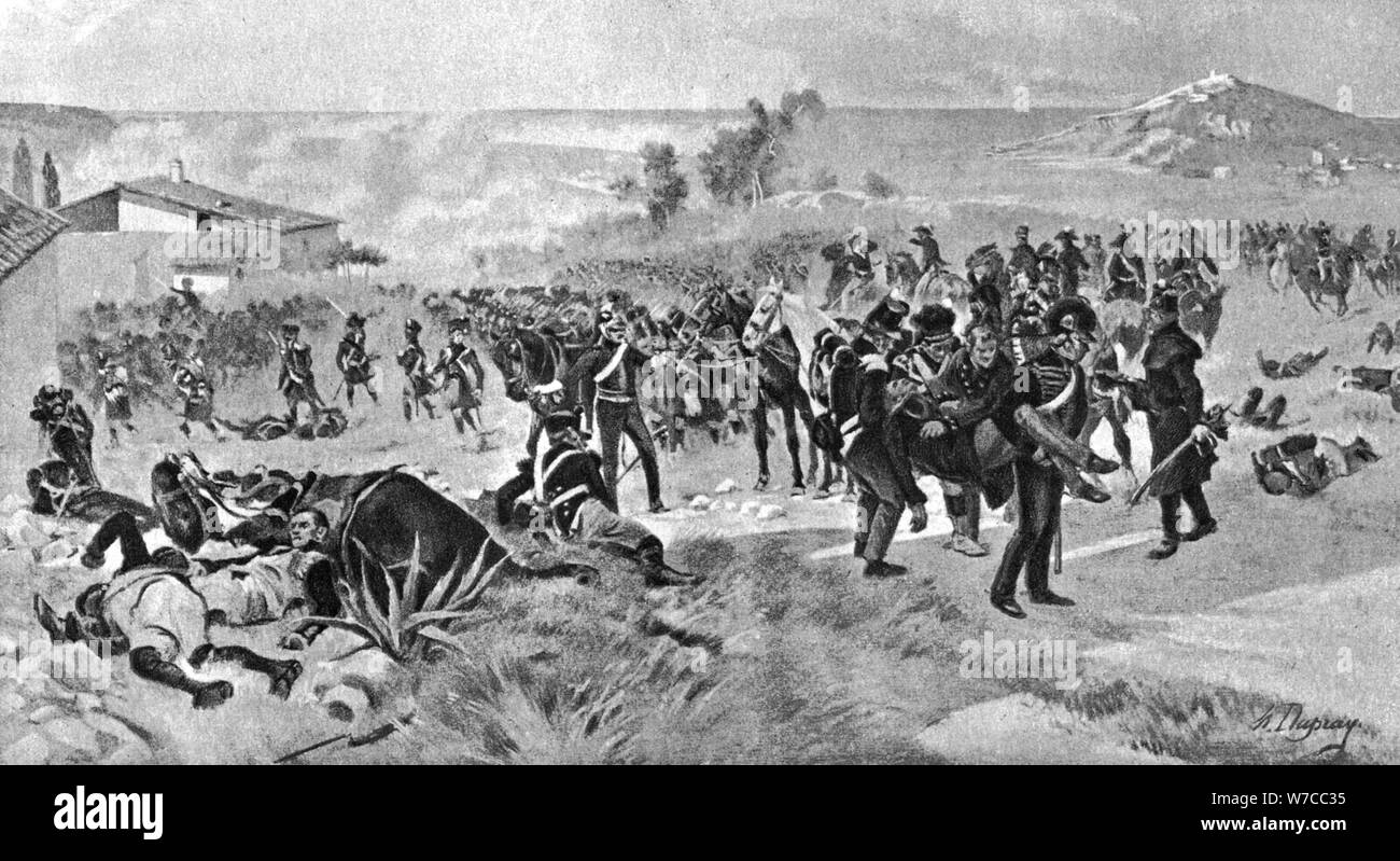 The Battle of Corunna, 16 January 1809, (1910). Artist: Unknown Stock Photo