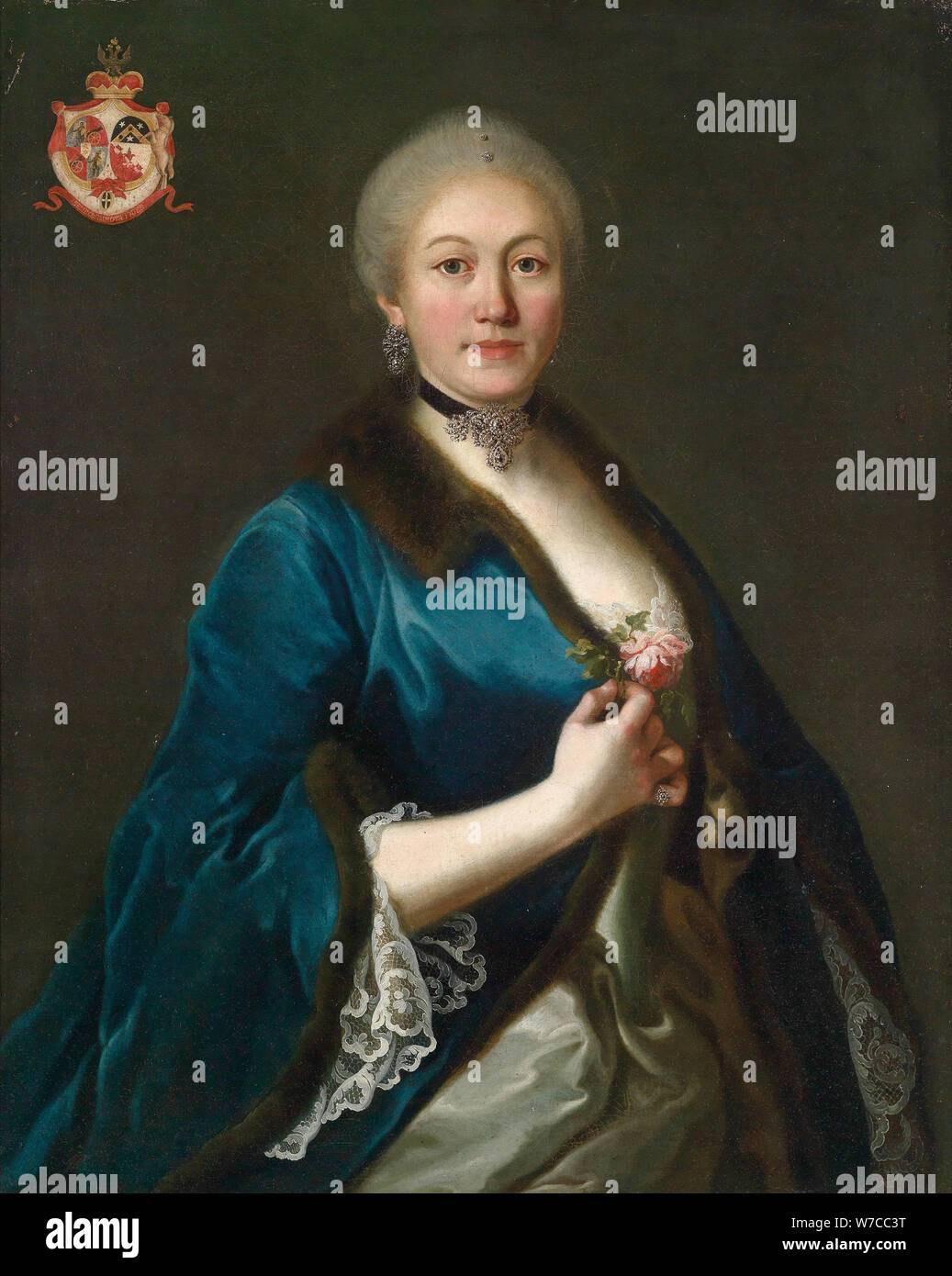 Portrait of the Princess Yekaterina Romanovna Vorontsova-Dashkova (1744-1810). Stock Photo