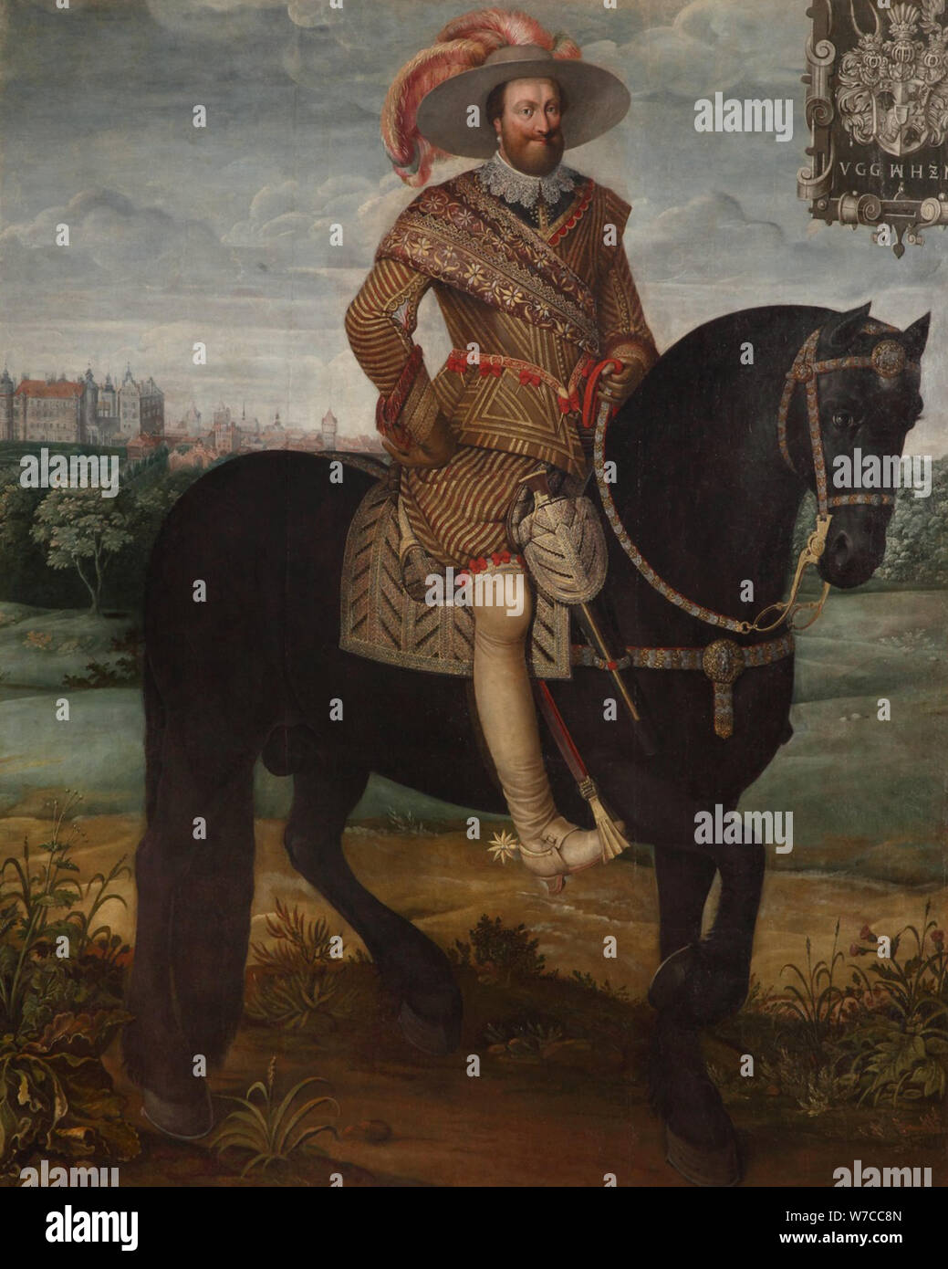 Portrait of John Albert II (1590-1636), Duke of Mecklenburg. Stock Photo