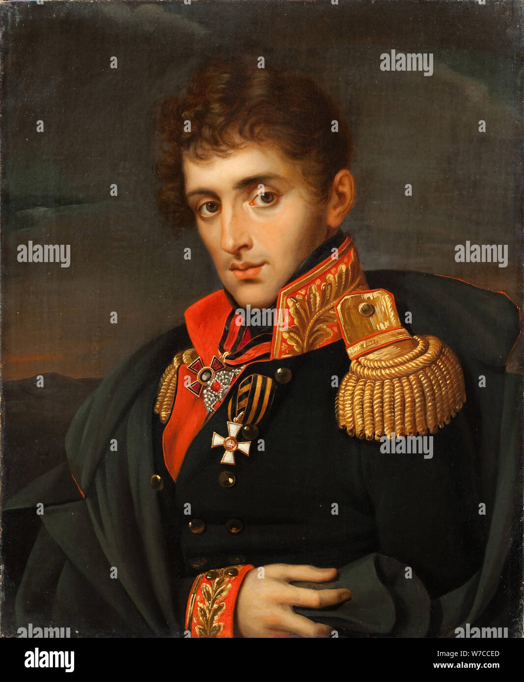 Portrait of General Alexander Tuchkov (1729-1793). Stock Photo