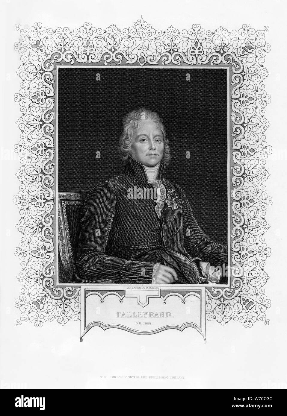 Charles Maurice de TalleyrandPerigord, French diplomat, 19th century