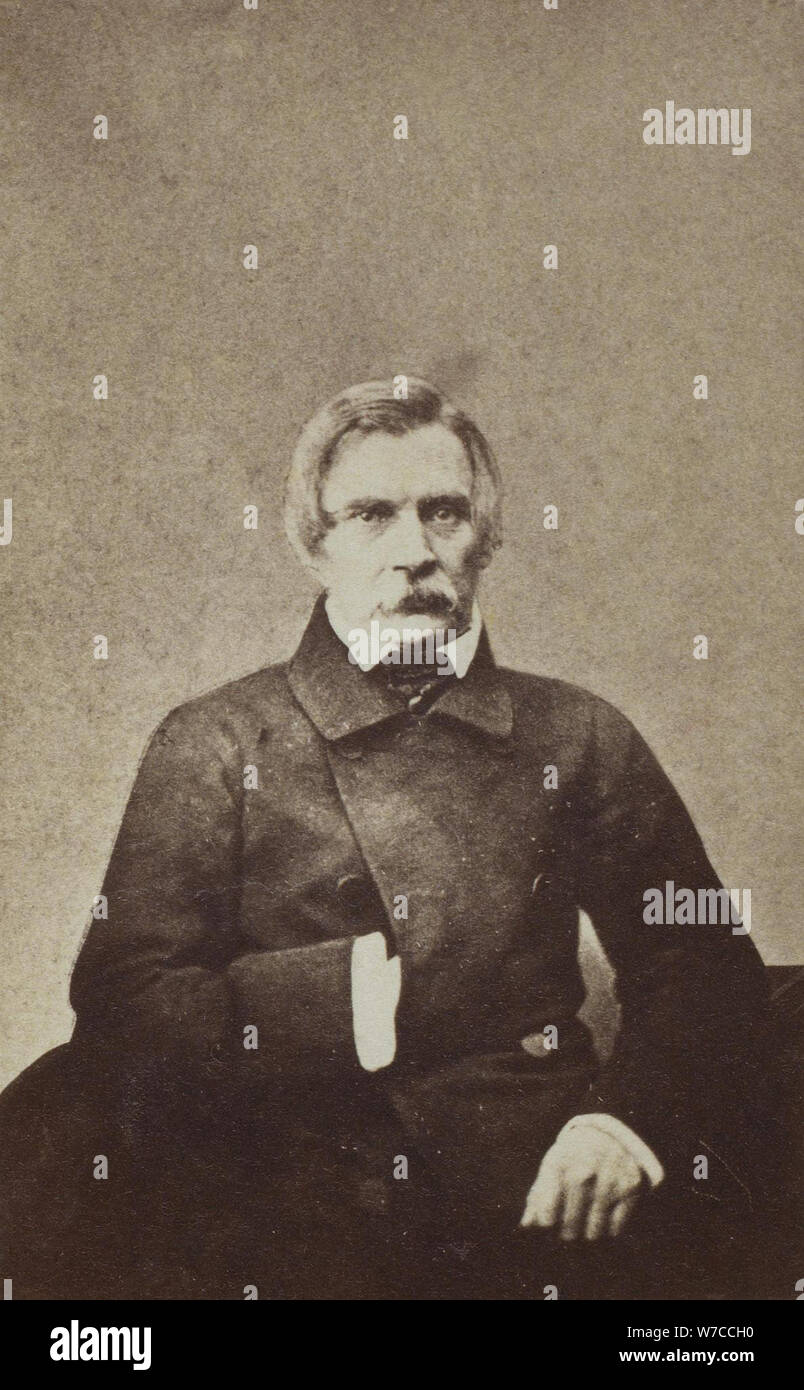 Portrait of Decembrist Ivan Pushchin (1798-1859). Stock Photo