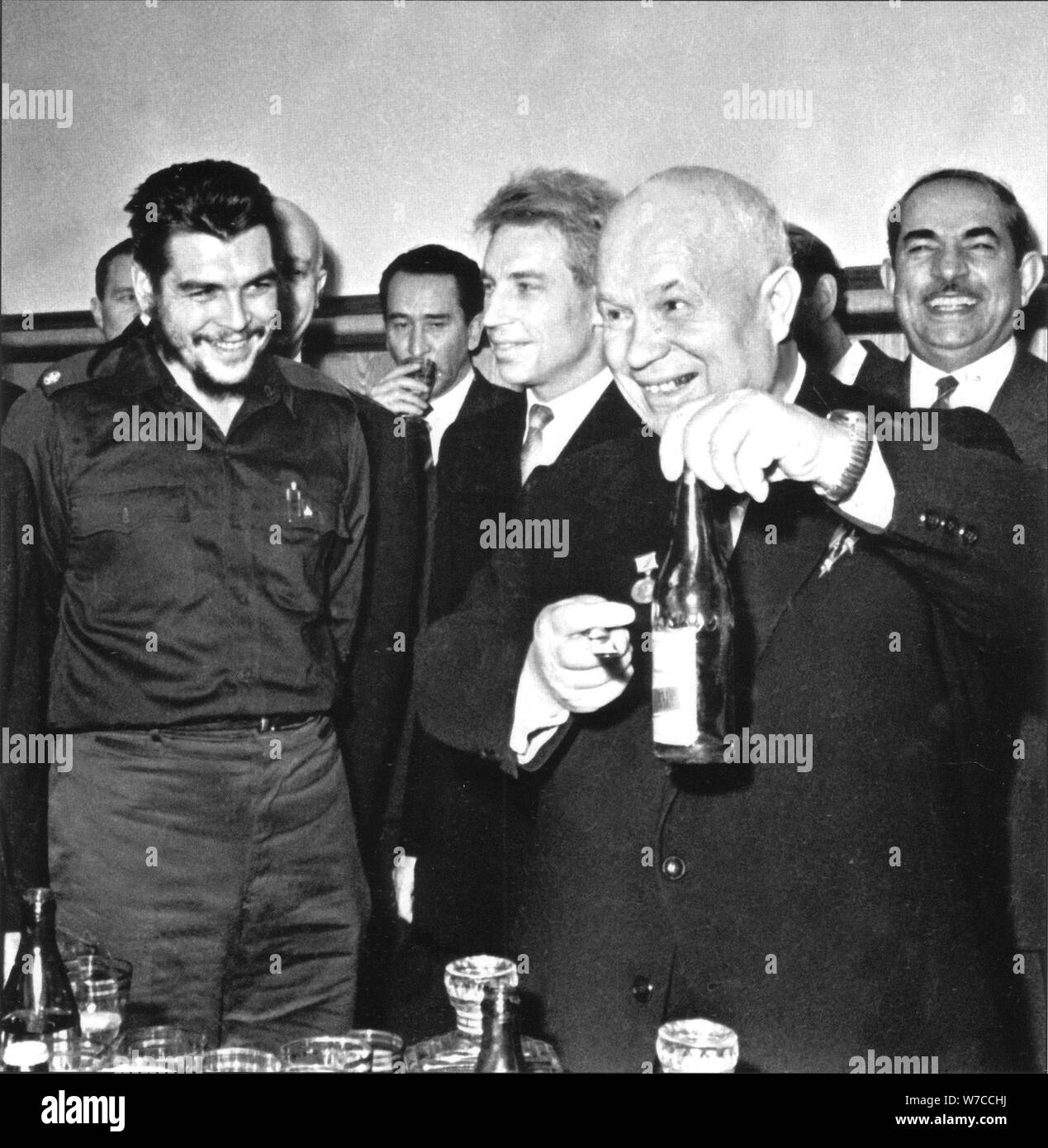 Ernesto Che Guevara and Nikita Khrushchev in Moscow. Stock Photo