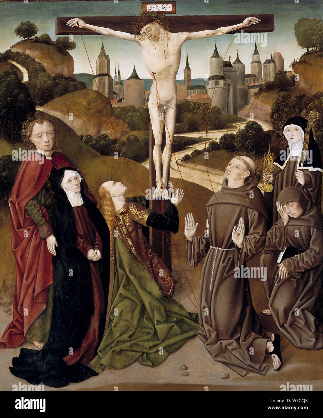 Stigmata Examples The Crucifixion with the stigmata of Saint Francis of Assisi Stock ...