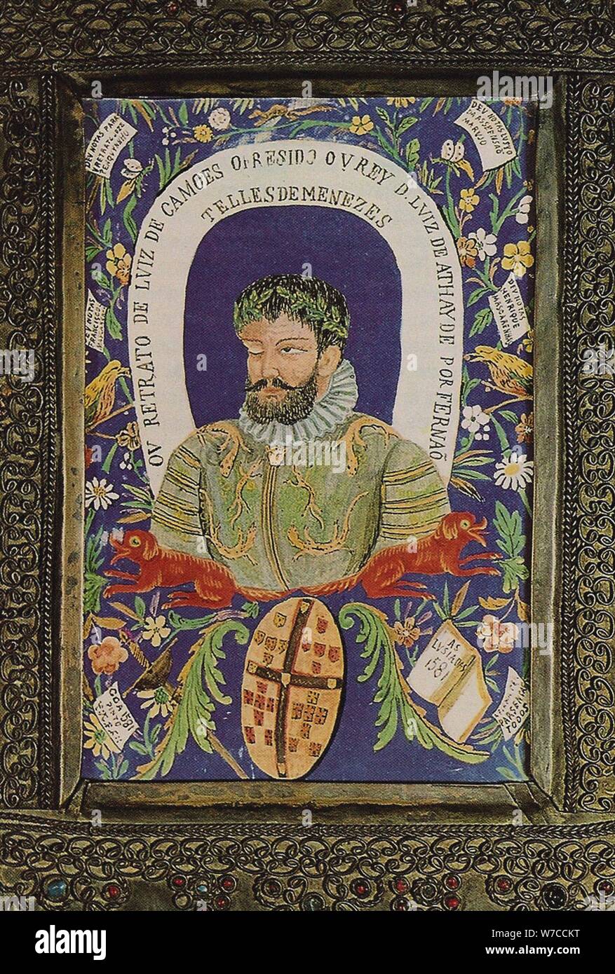 Portrait of the poet Luís Vaz de Camões (c. 1524-1580). Stock Photo