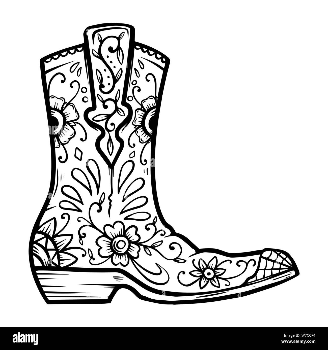 Cowboy Boot Drawing Images  Browse 13338 Stock Photos Vectors and Video   Adobe Stock