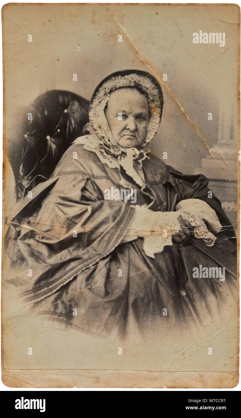Portrait of Varvara Petrovna Turgeneva (1787-1850), née Lutovinova. Stock Photo