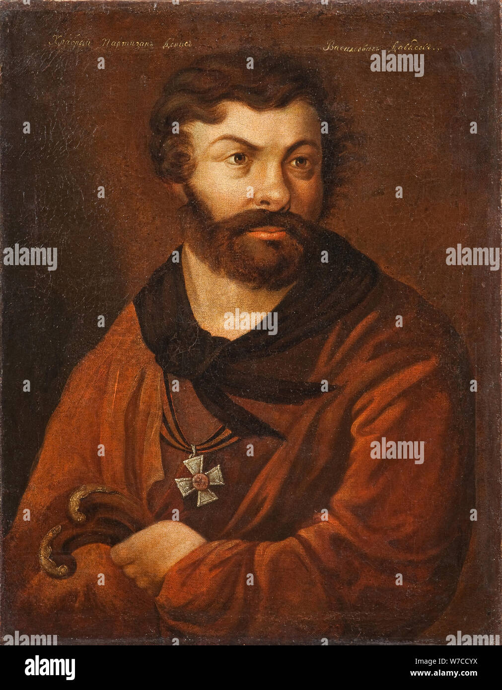 Portrait of Denis Davydov (1784-1839). Stock Photo