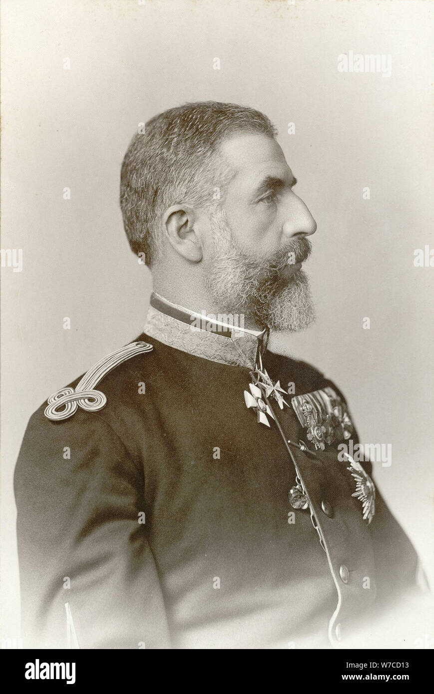 Portrait of the King Carol I of Romania (1839-1914). Stock Photo