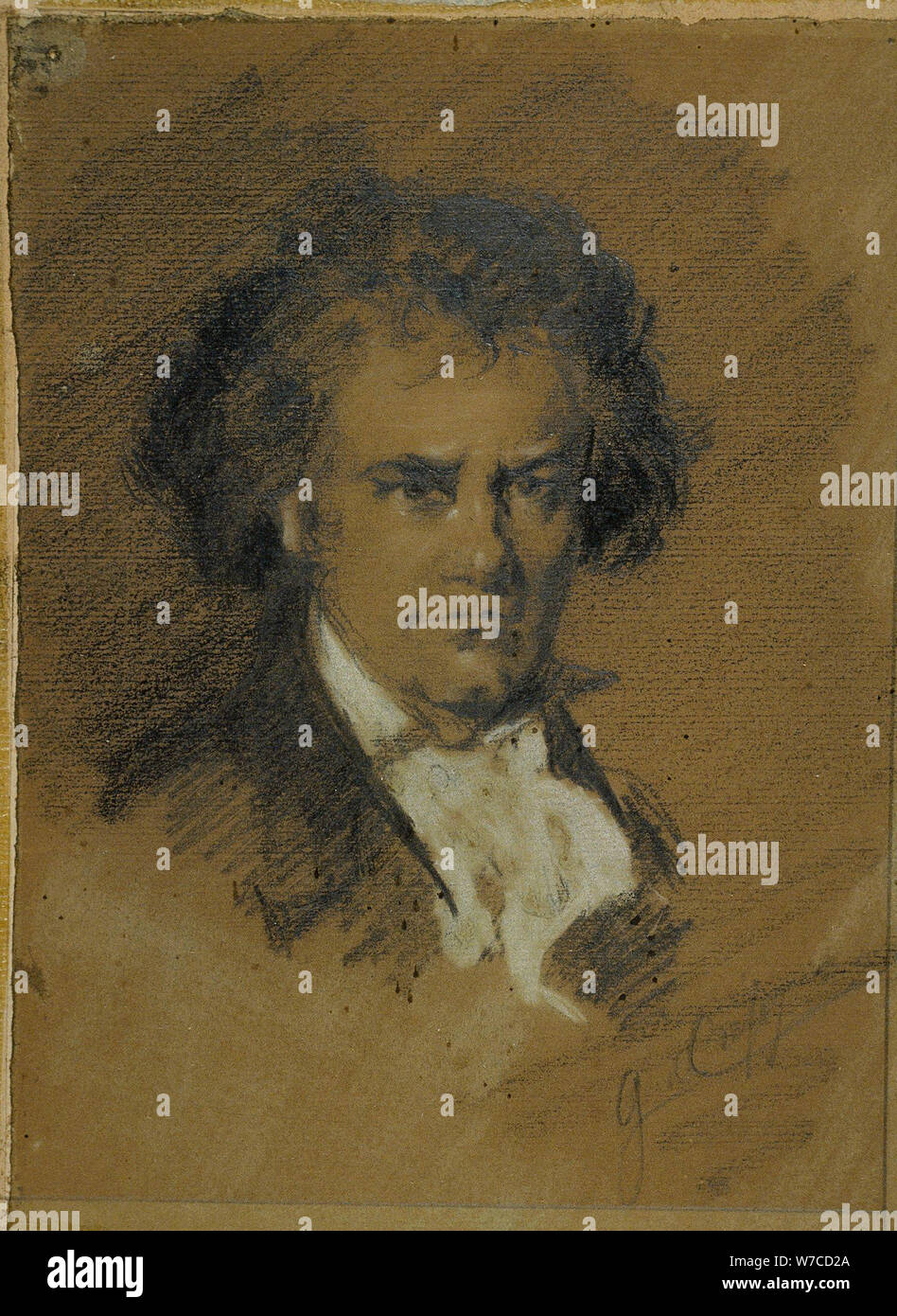Portrait of Ludwig van Beethoven (1770-1827). Stock Photo