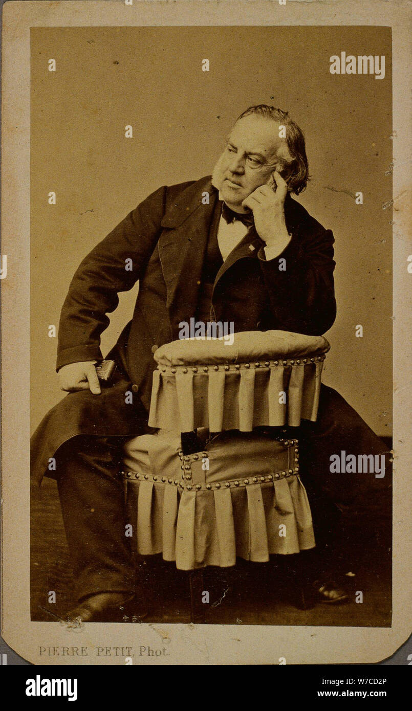 Portrait of the composer Louis Clapisson (1808-1866). Stock Photo