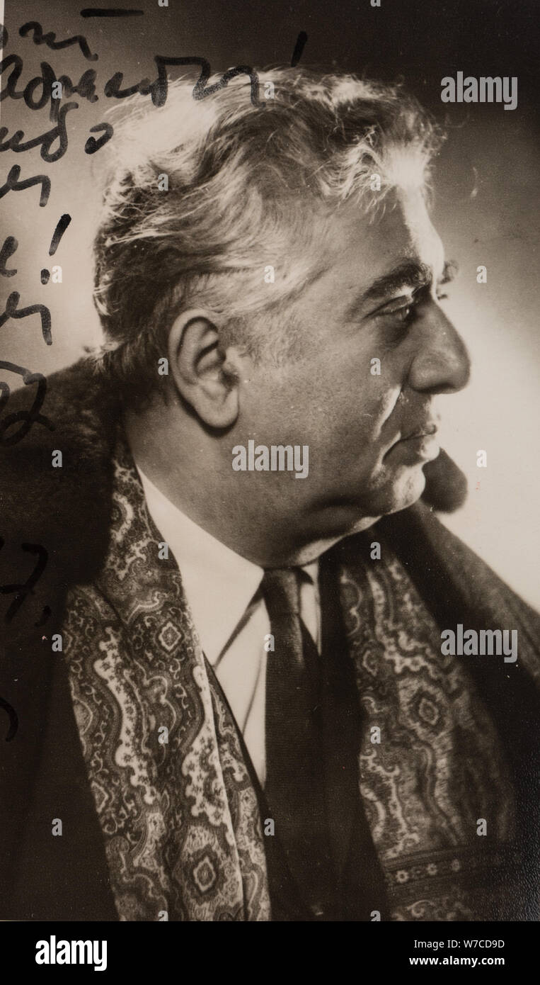 Portrait of the composer Aram Khachaturian (1903-1978). Stock Photo