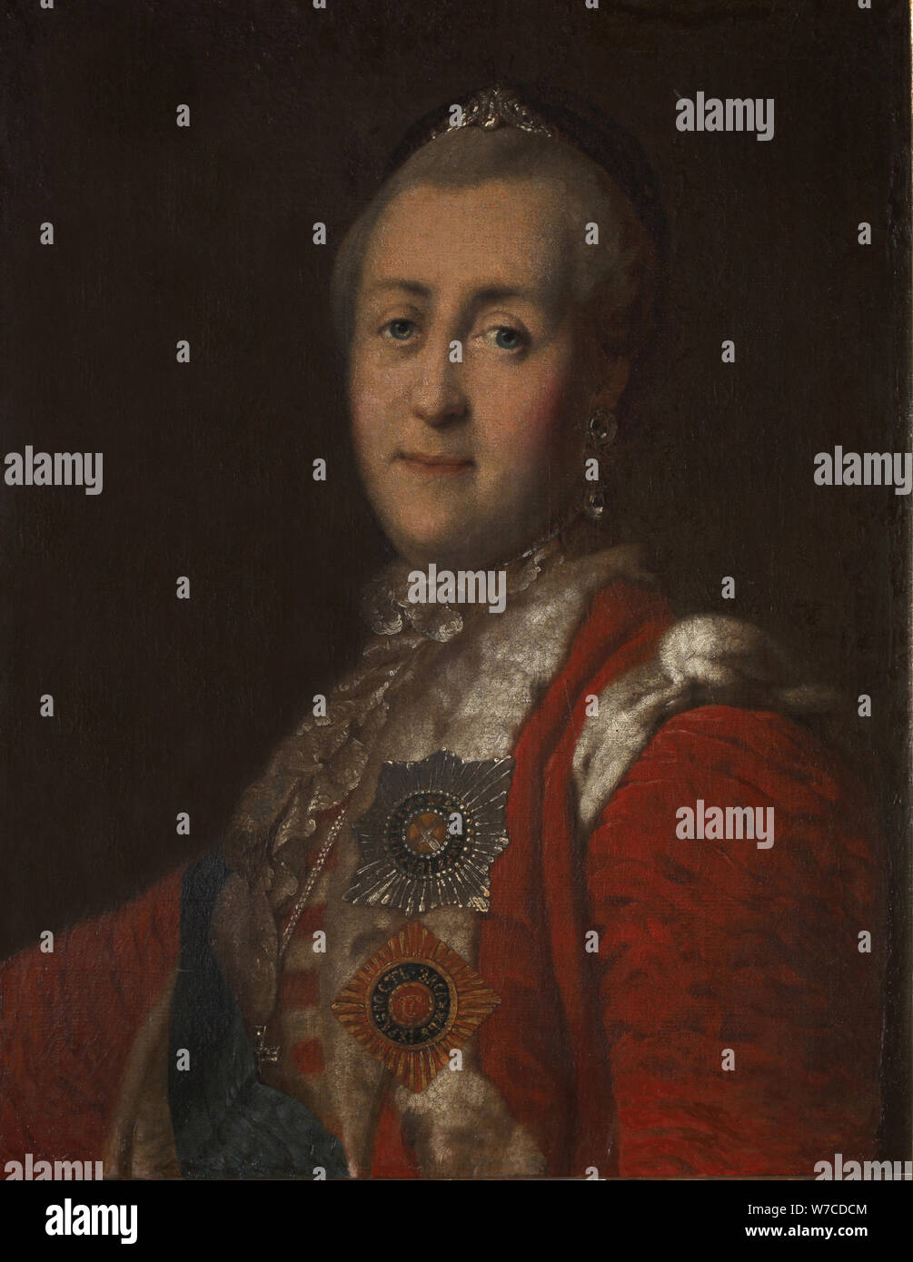 Portrait of Empress Catherine II (1729-1796). Stock Photo
