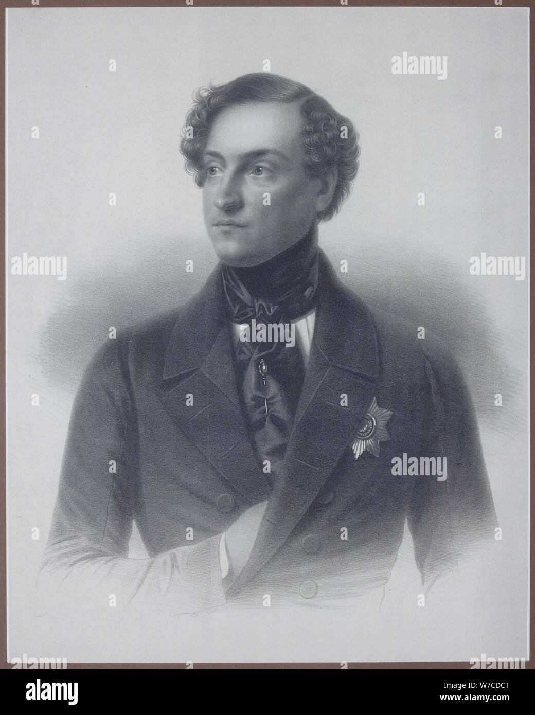 Portrait of Count Alexey Alexeyevich Perovsky (1787-1837), writer Antony Pogorelsky. Stock Photo