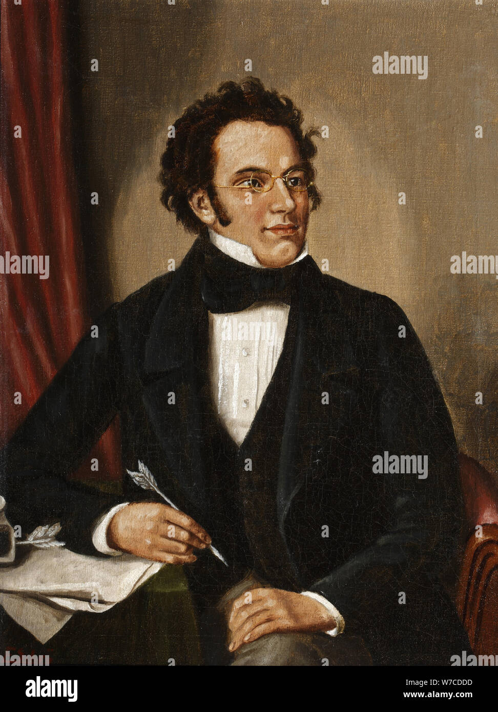 Portrait of Franz Schubert (1797-1828). Stock Photo