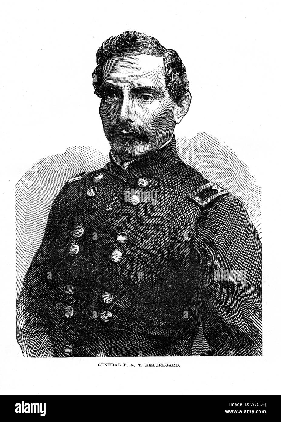 Pierre Gustave Toutant de Beauregard, American soldier, c1860s. Artist: Unknown Stock Photo
