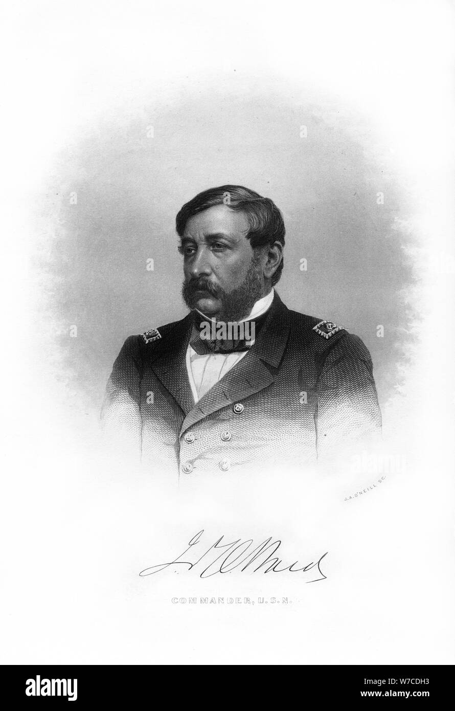 Samuel Francis du Pont, American naval officer, (1872).Artist: John A O'Neill Stock Photo