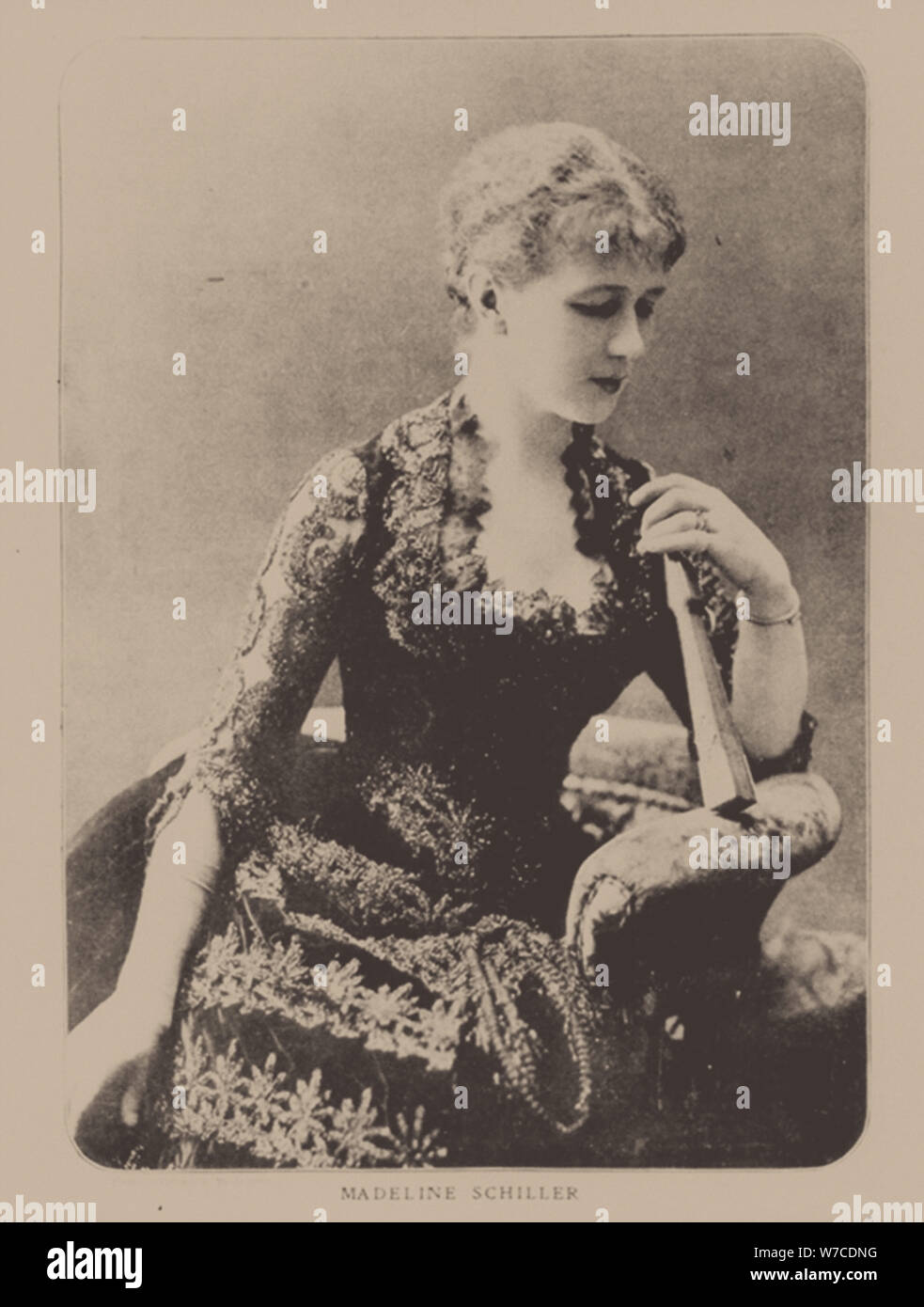 Pianist Madeline Schiller (1843-1911). Stock Photo