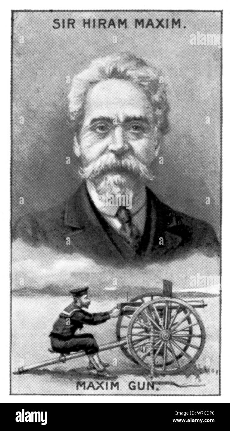 Sir Hiram Stevens Maxim, inventor of the Maxim Gun, (c1924). Artist: Unknown Stock Photo