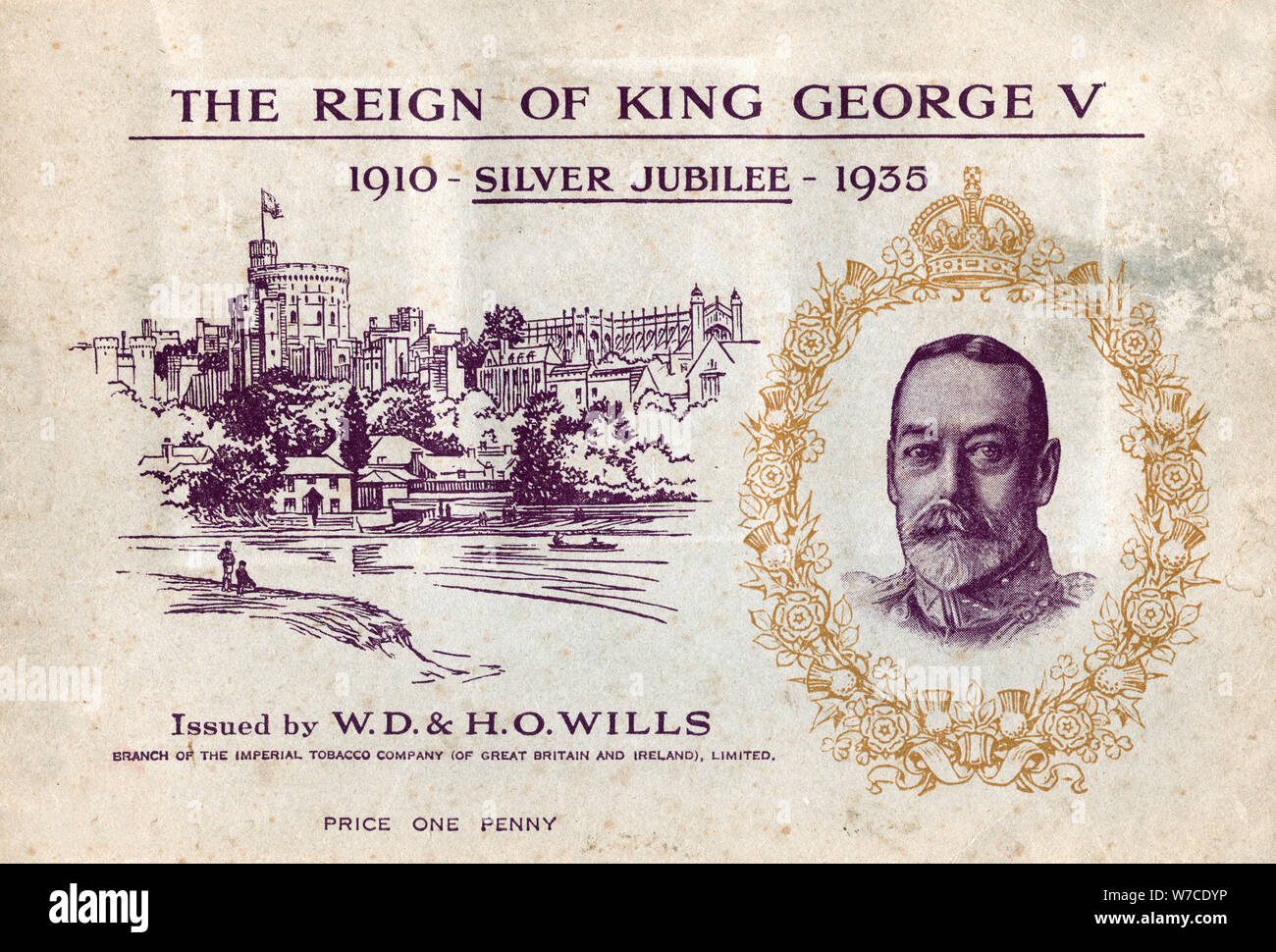 The Reign of King George V, Silver Jubilee, cigarette card collectors book,  c1935. Artist: Unknown Stock Photo