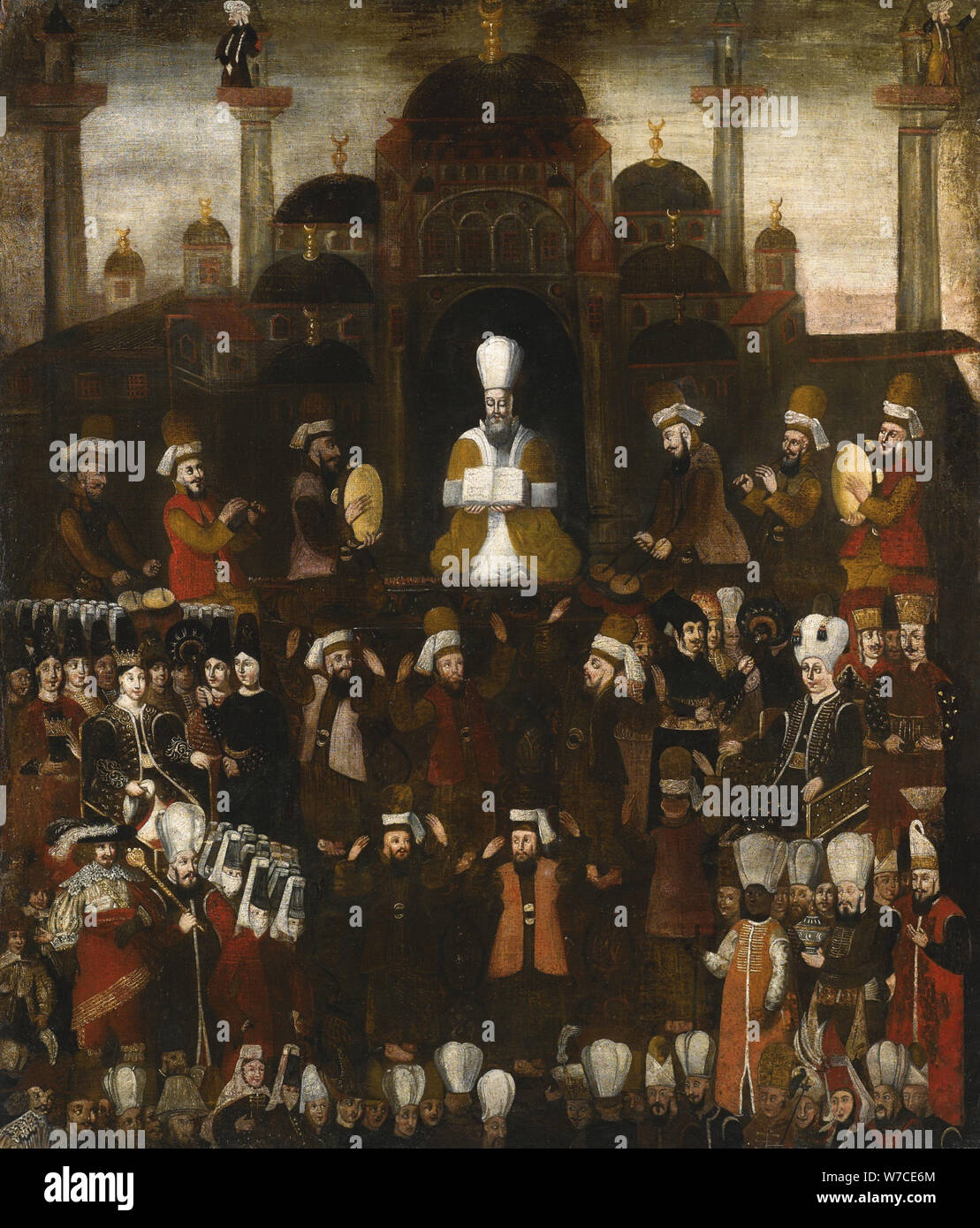 The enthronement of Sultan Osman II. Stock Photo