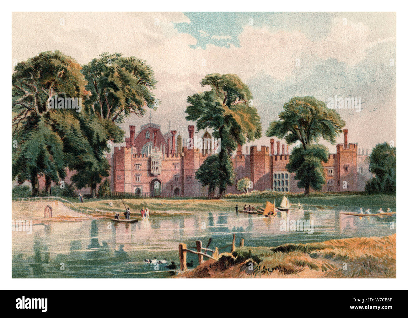 #39 Hampton Court Palace #39 1880 Artist: Unknown Stock Photo Alamy