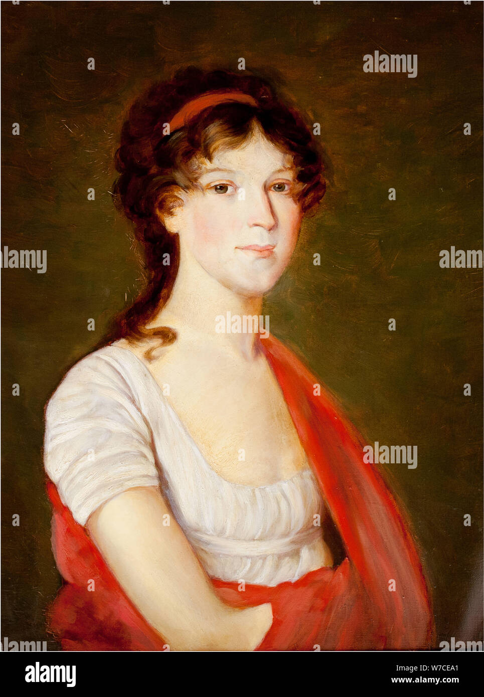 Portrait of Nadezhda Osipovna Pushkina (1762-1836), née Hannibal. Stock Photo
