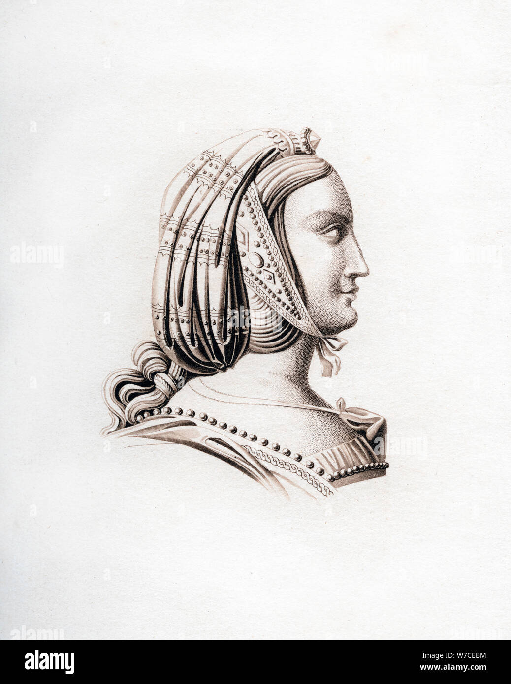 Headdress, early 16th century, (1843).Artist: Henry Shaw Stock Photo