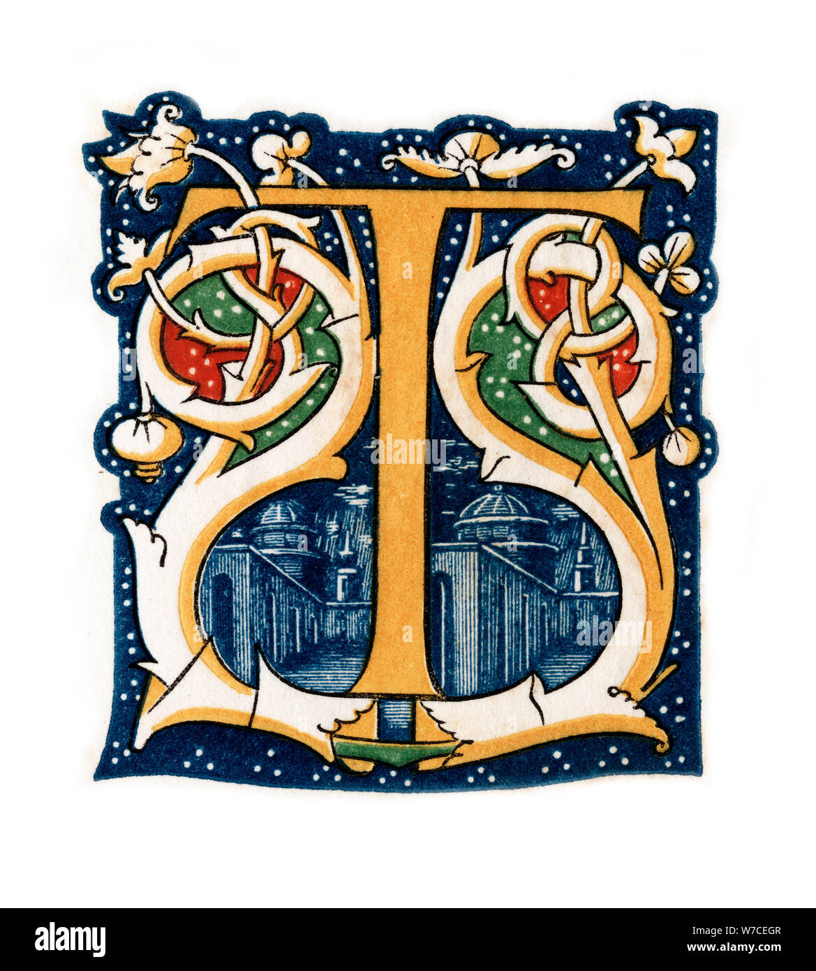 Medieval Manuscript Letter H High Resolution Stock Photography and