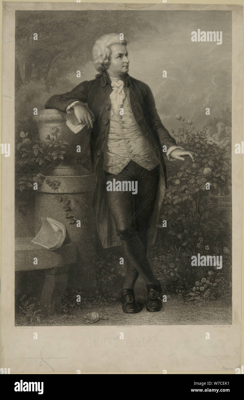 Wolfgang Amadeus Mozart. Stock Photo