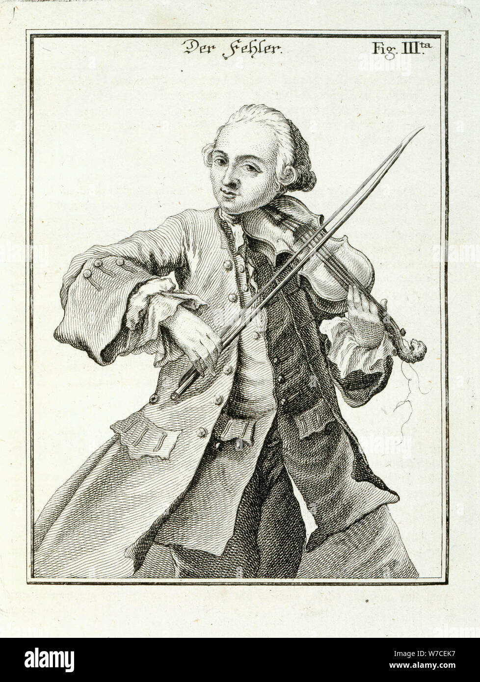 Illustration from: Leopold Mozart, Versuch einer gründlichen Violinschule. Stock Photo