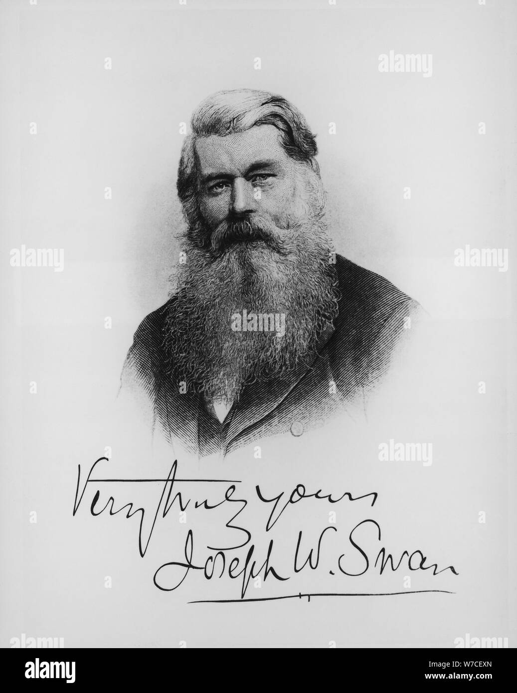 Sir Joseph Wilson Swan, scientist and inventor, c1900. Artist: Unknown Stock Photo
