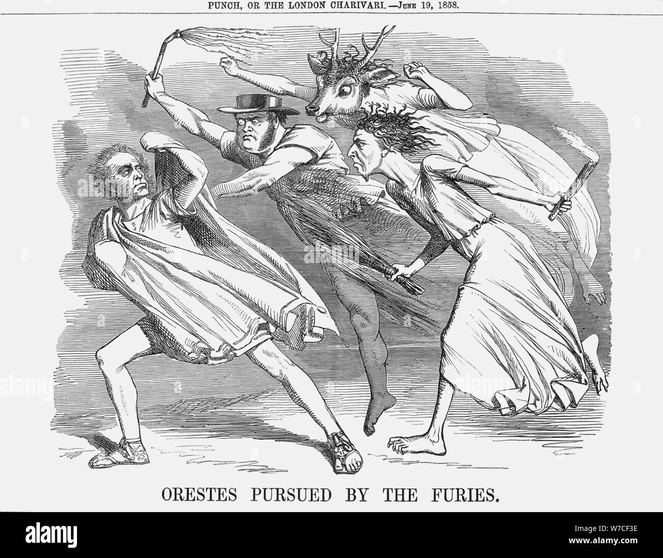 'Orestes pursued by the Furies', 1858. Artist: Unknown Stock Photo