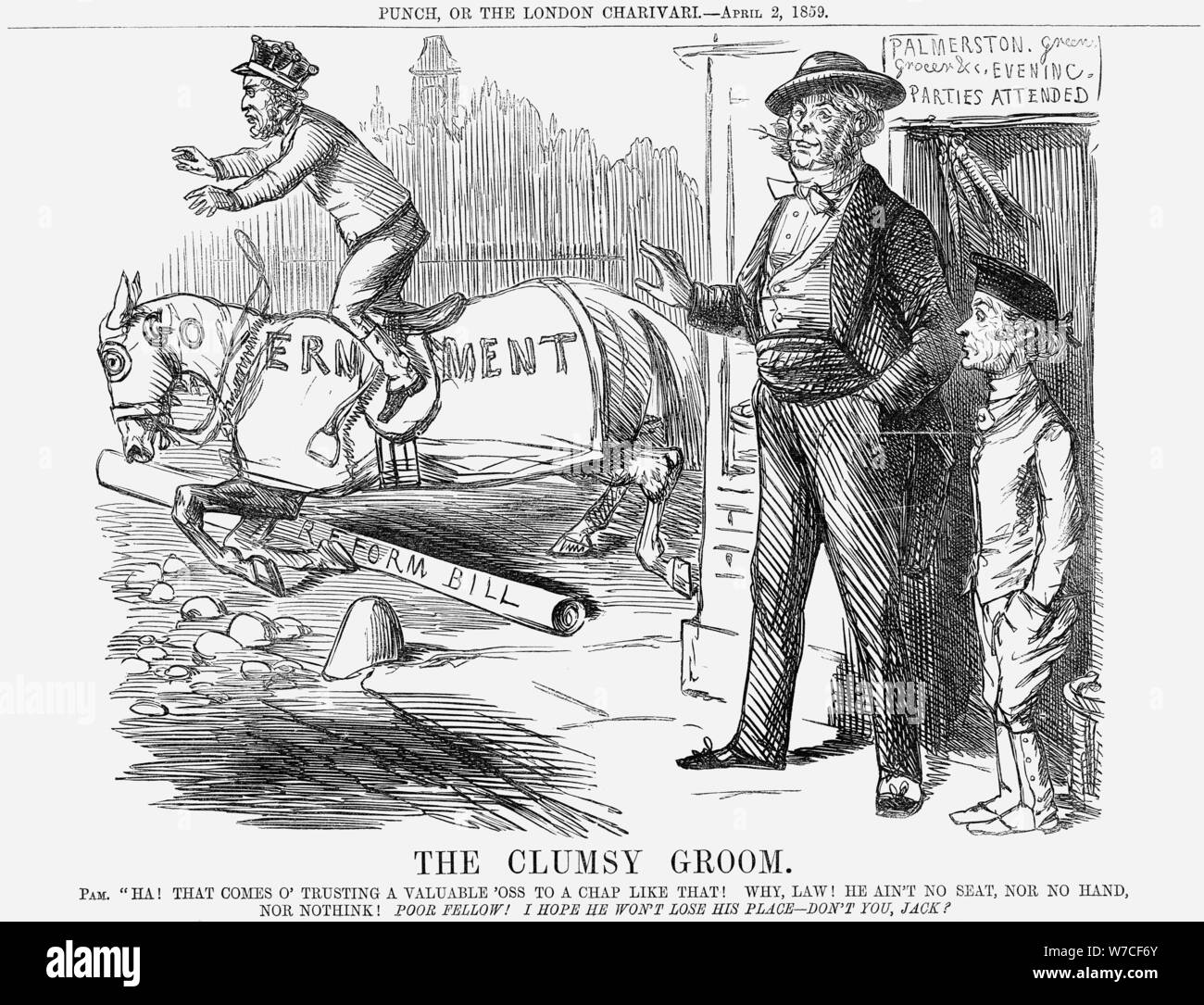 'The Clumsy Groom', 1859. Artist: Unknown Stock Photo