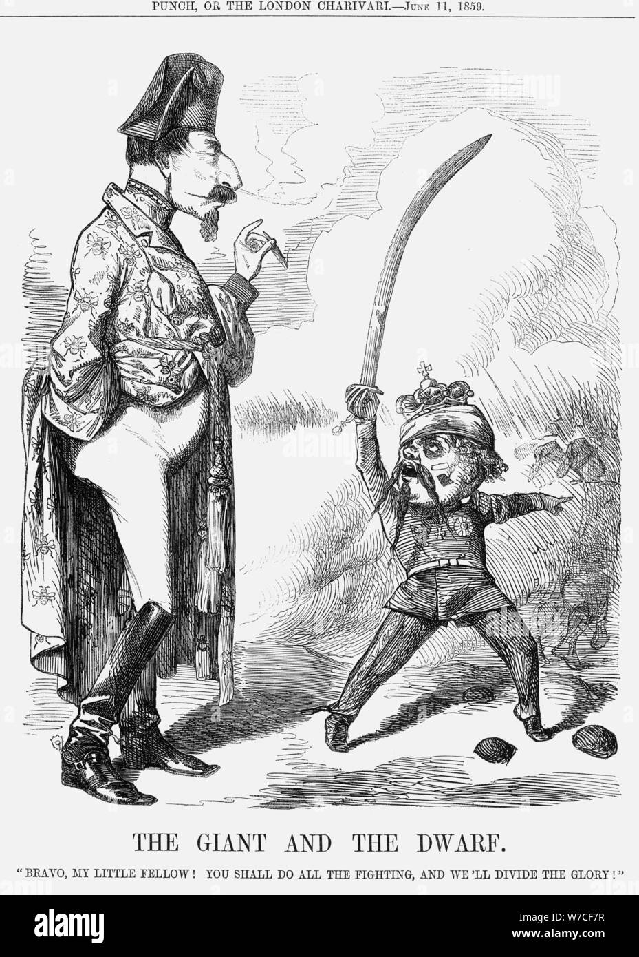 'The Giant and the Dwarf', 1859. Artist: Unknown Stock Photo