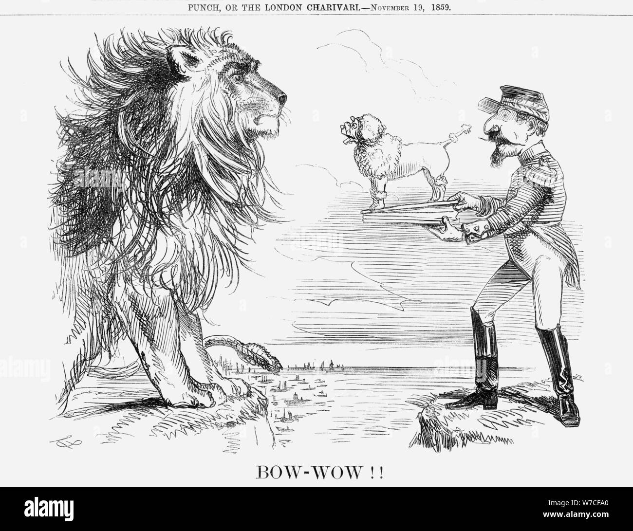 'Bow-Wow!!', 1859. Artist: Unknown Stock Photo