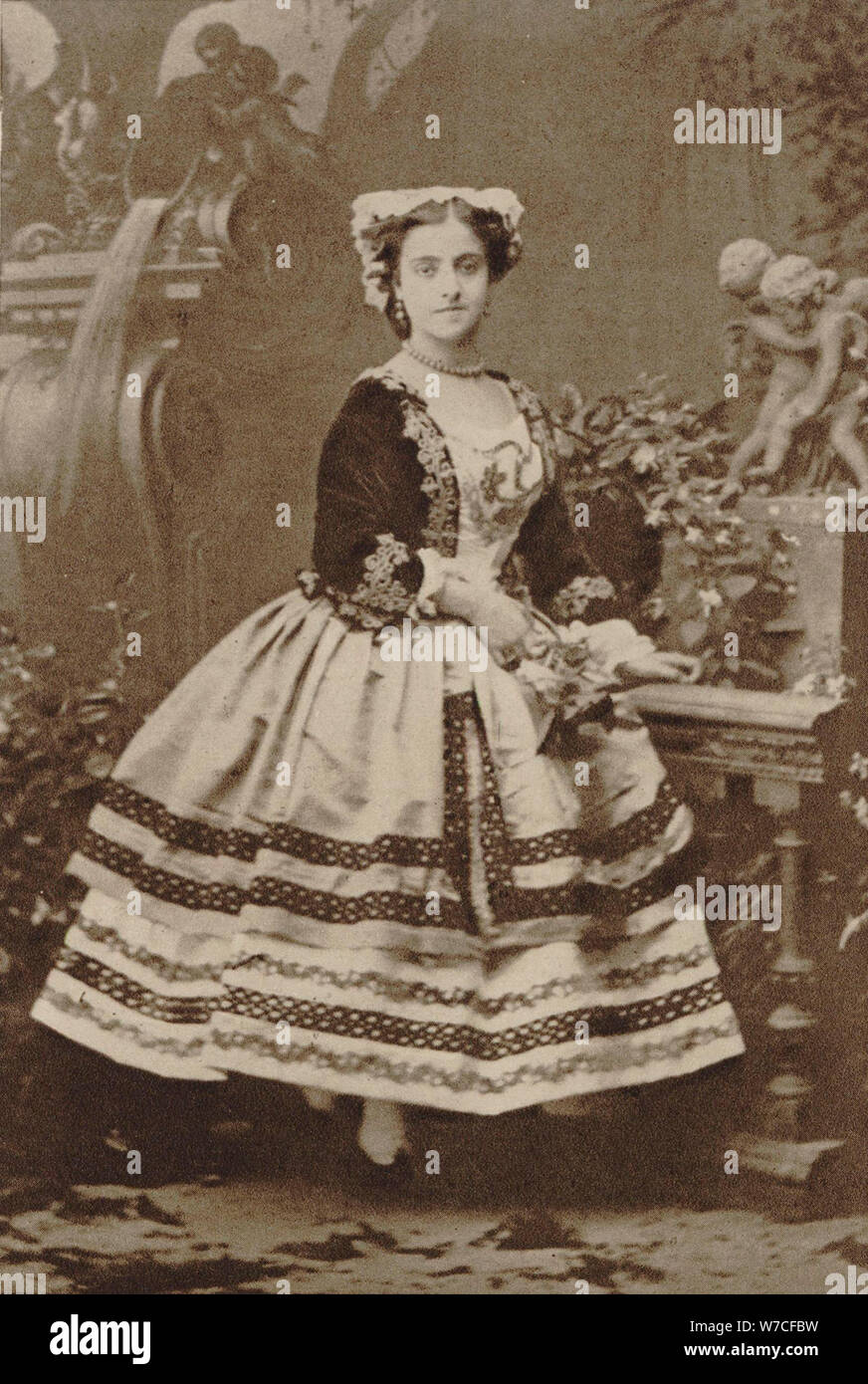 Portrait of Adelina Patti (1843-1919) in the Théâtre des Italiens, 1864. Stock Photo