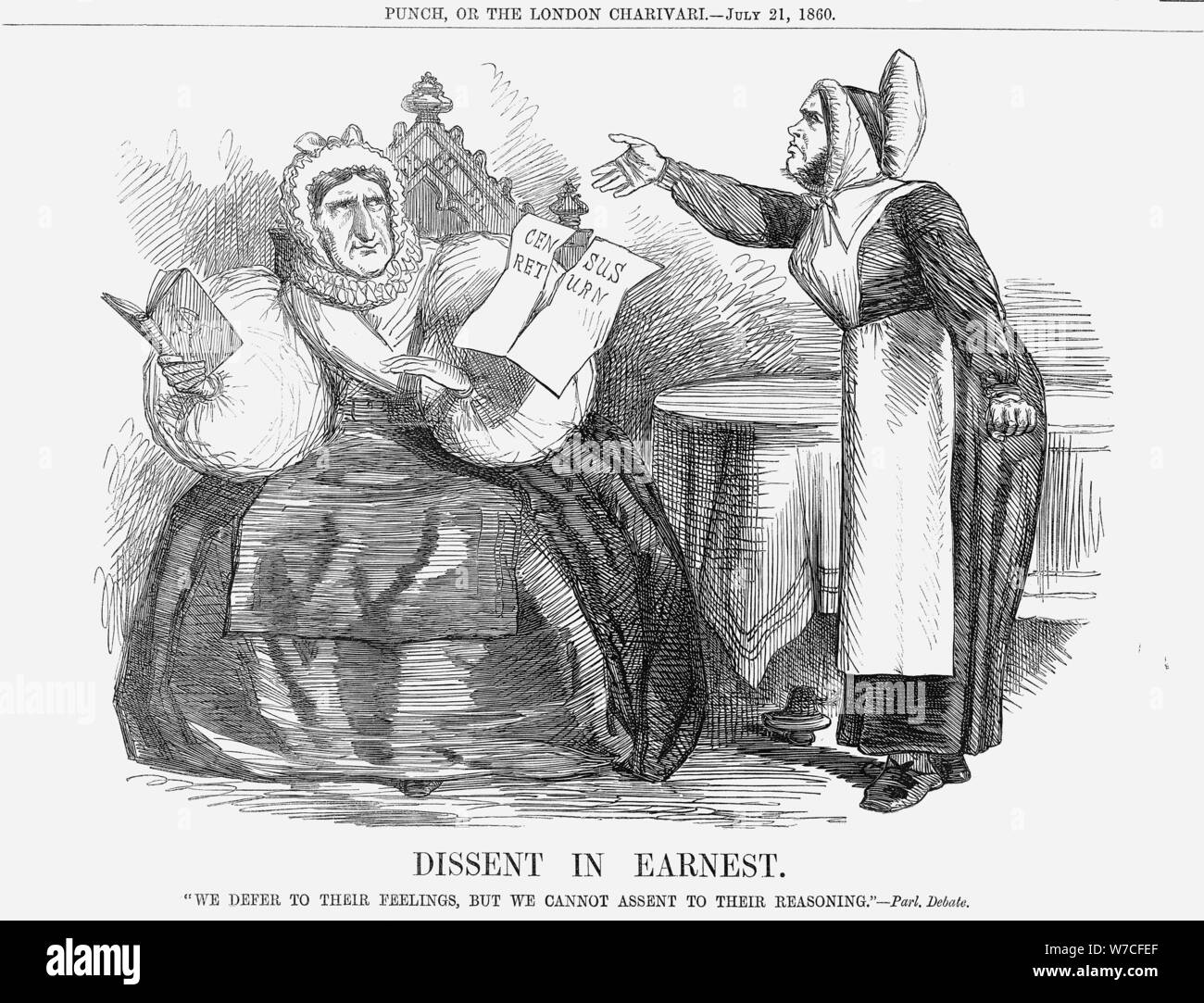 'Dissent in Earnest', 1860. Artist: Unknown Stock Photo