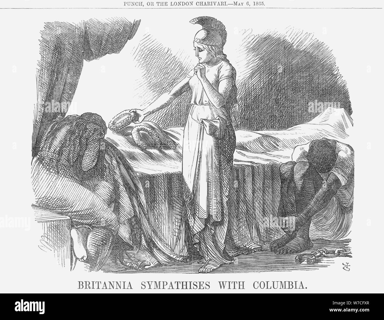 Allegorical figure of britannia Black and White Stock Photos & Images