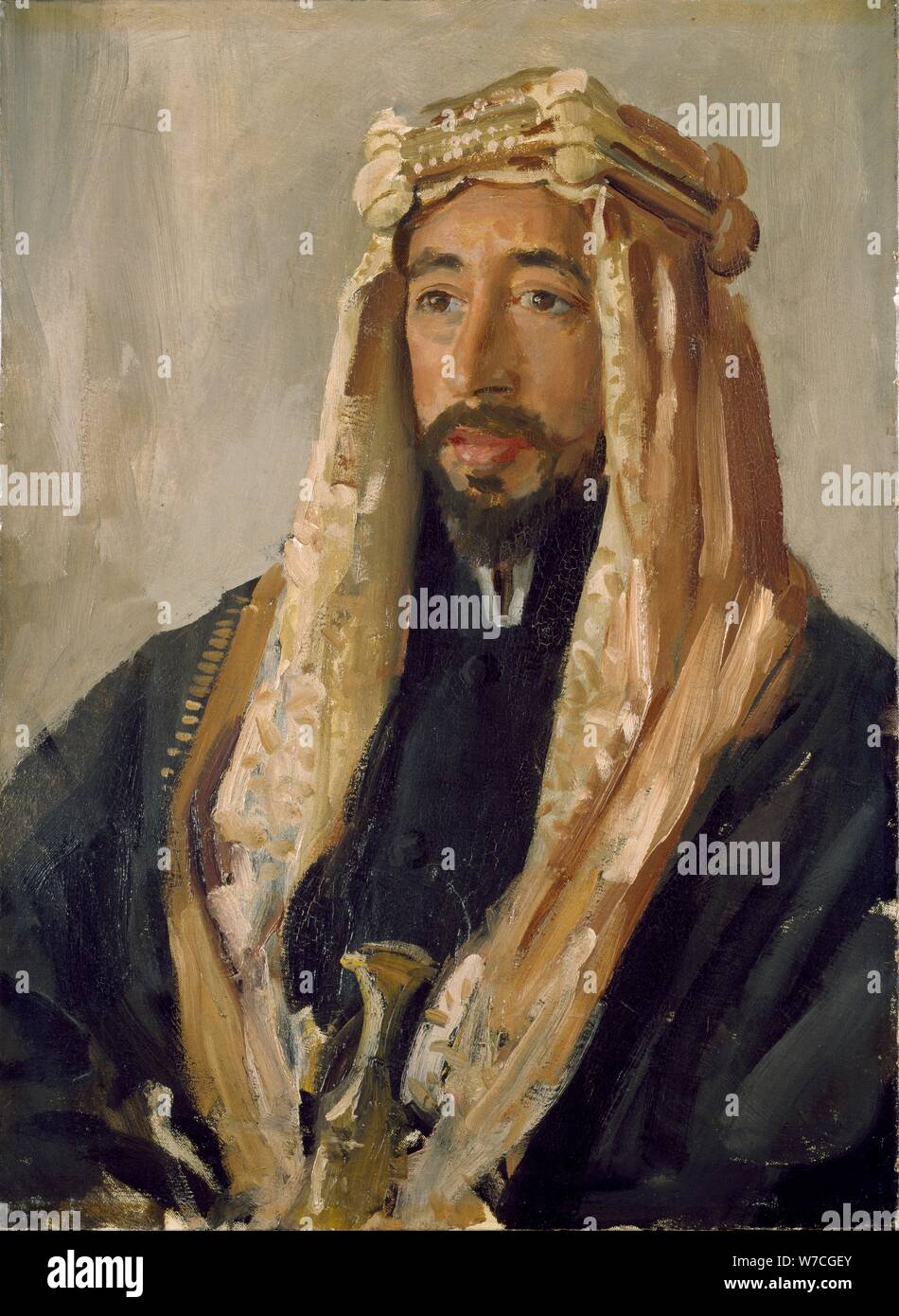 The Emir Feisal, 1919. Artist: Augustus John. Stock Photo