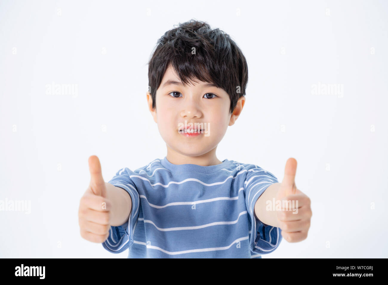 Smiling Children Concept, happy child enjoy summer time on white