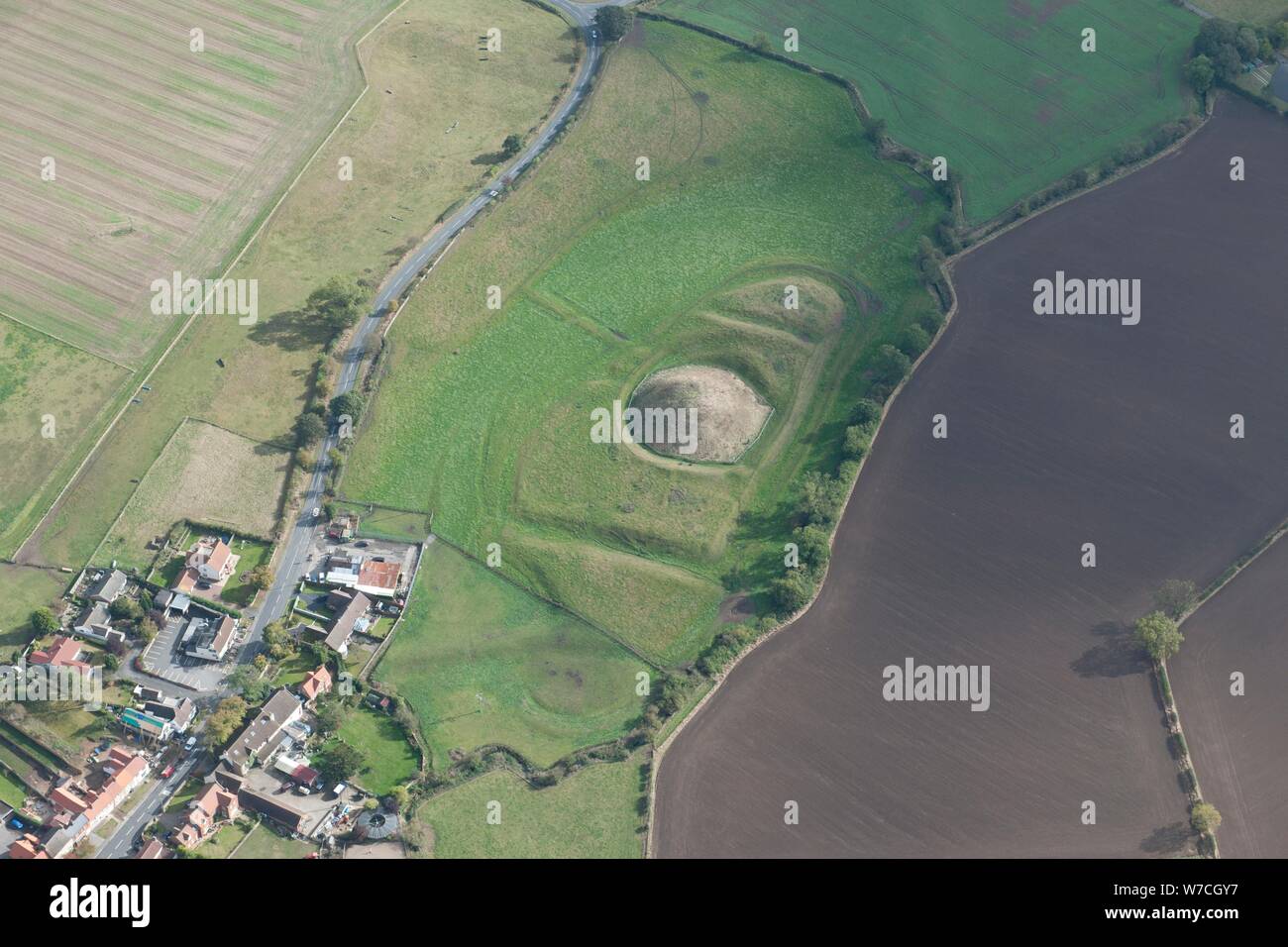 Castle Hill Norman motte and bailey castle and moat earthworks